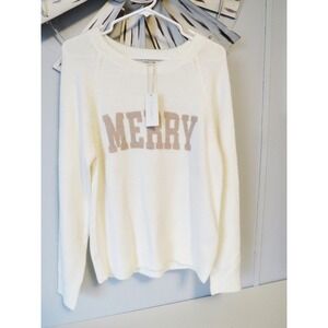 Z Supply Merry Tinsel Eyelash Sweater New Tags Soft Cozy Texture in Champagne XS